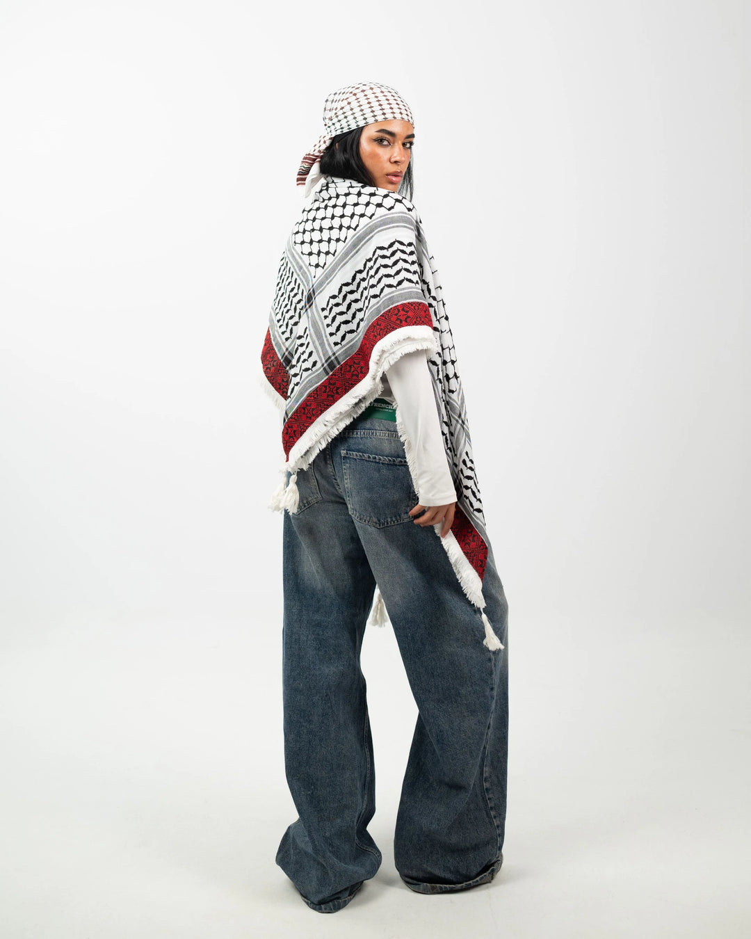 Embroidered Legacy – Gaza Red Palestinian Kuffiyeh