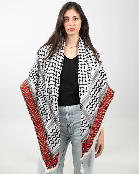 The Road Home — Tatreez-Stripe Kuffiyeh