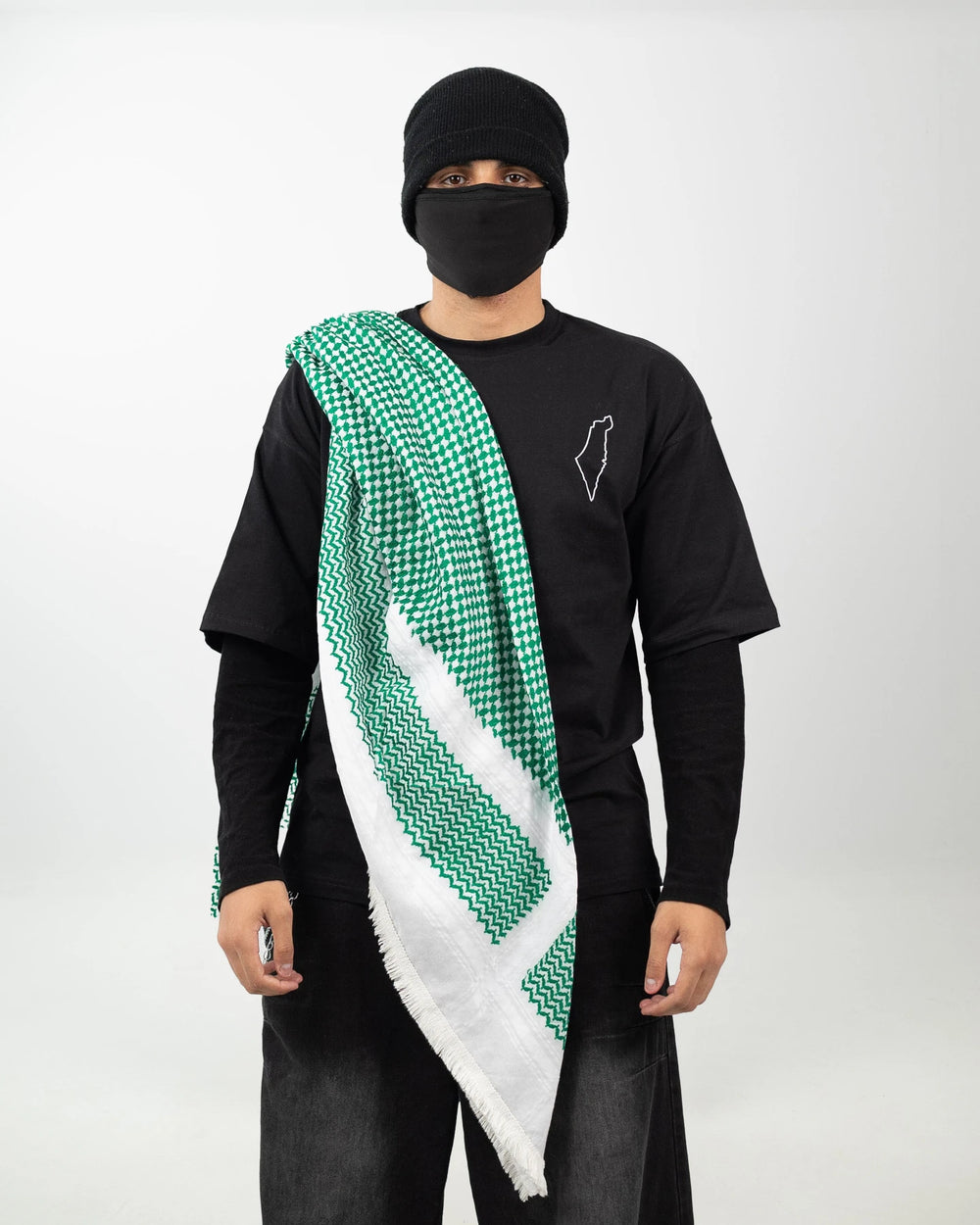 Green Premium Palestinian Kuffiyeh