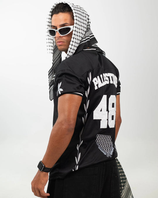 Olive Roots — 48 Game Jersey — Black & White