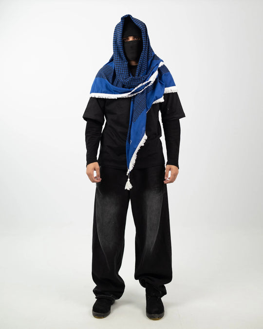 Blue-Black Premium Palestinian Kuffiyeh