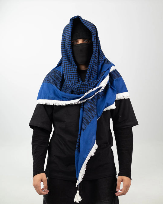 Blue-Black Premium Palestinian Kuffiyeh