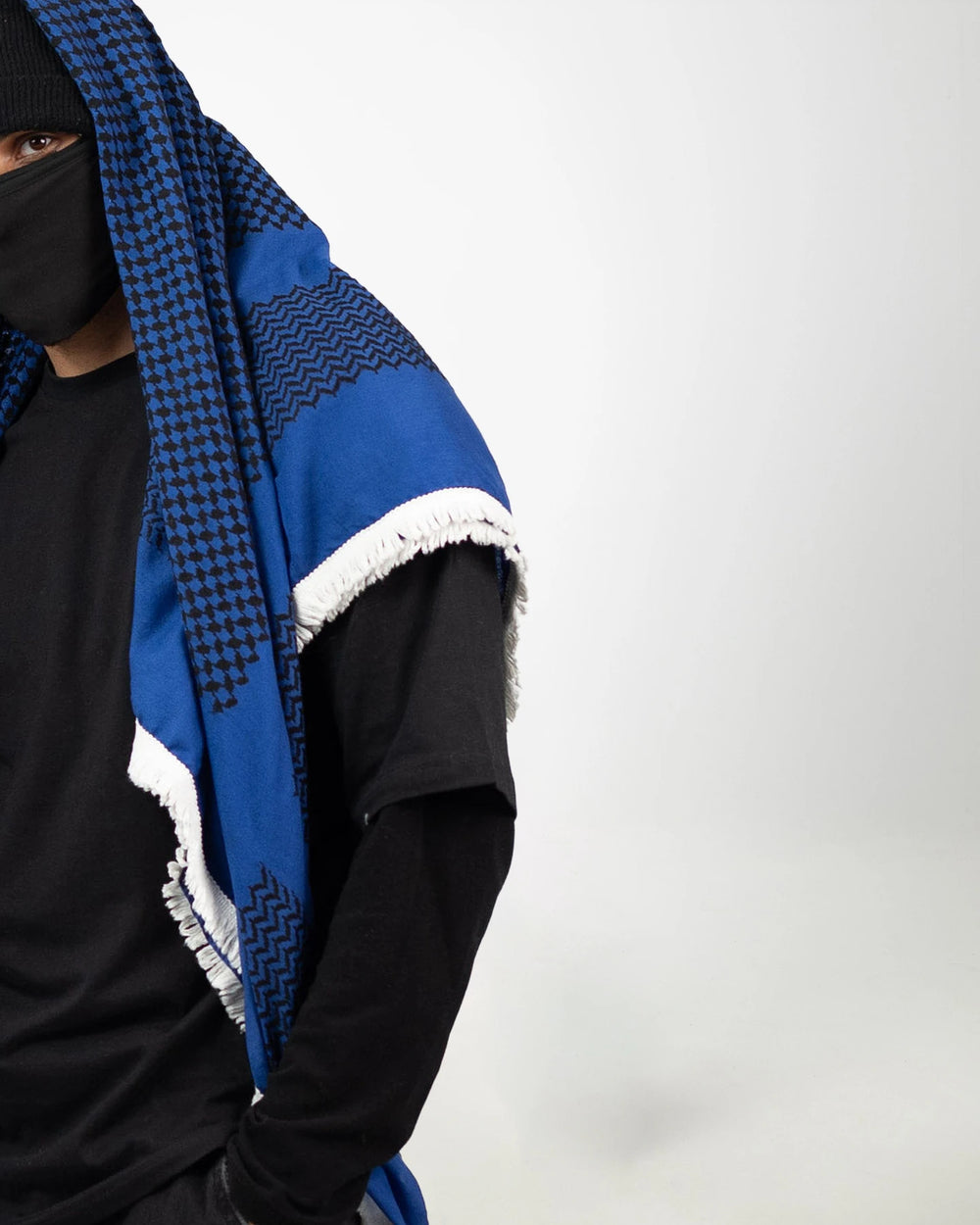 Blue-Black Premium Palestinian Kuffiyeh