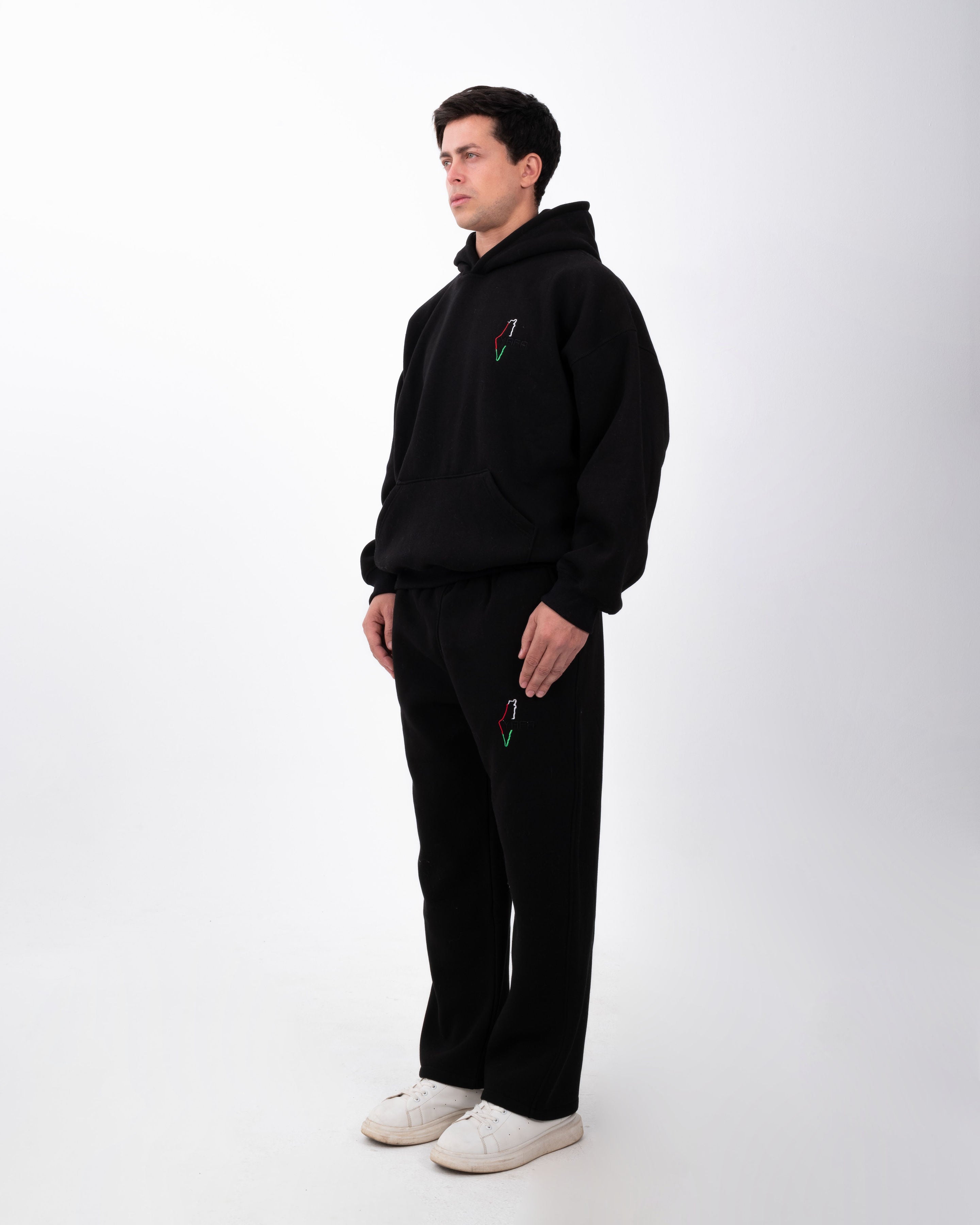 YAFA MIDNIGHT BLACK STITCHED HOODIE – RESPECT EXISTENCE