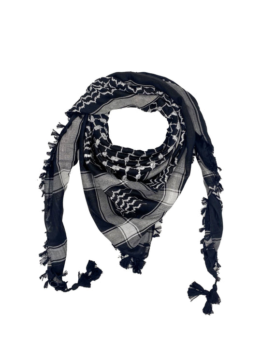 Authentic Ice White X Black Palestinian Kuffiyeh