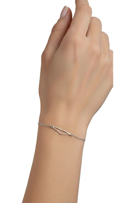 Palestine Map Bracelet – Simble Outline (Gold / Silver)