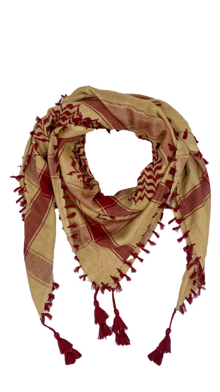 Desert X Dark Red Palestinian Keffiyeh