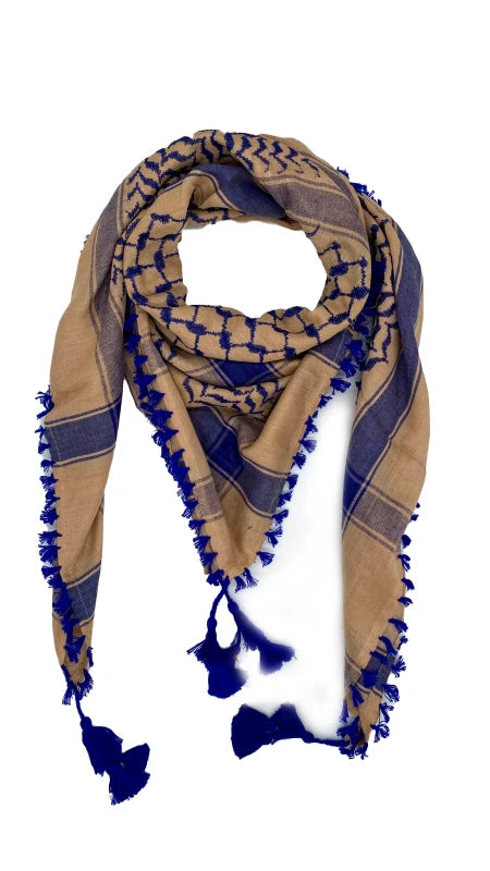 Café X Blue Palestinian Keffiyeh