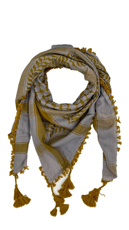 Silver X Cumin Palestinian Keffiyeh