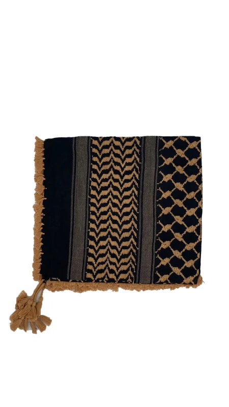 Black X Camel Palestinian Keffiyeh