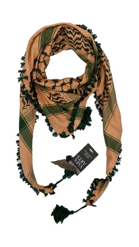 Desert Warm X Dark Green Palestinian Keffiyeh