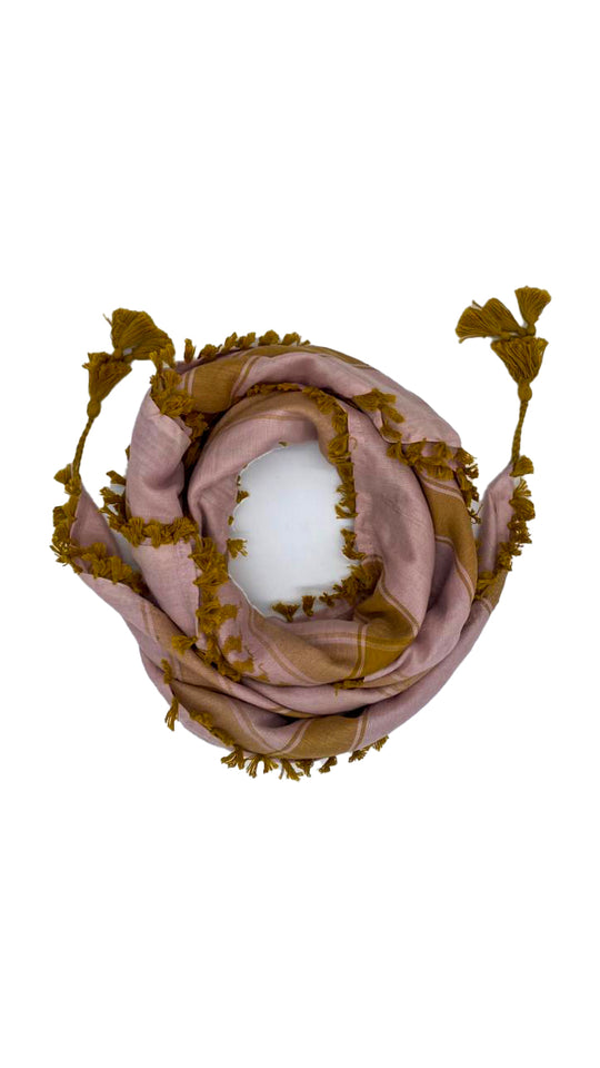 Soft Pink X Cumin Palestinian Keffiyeh