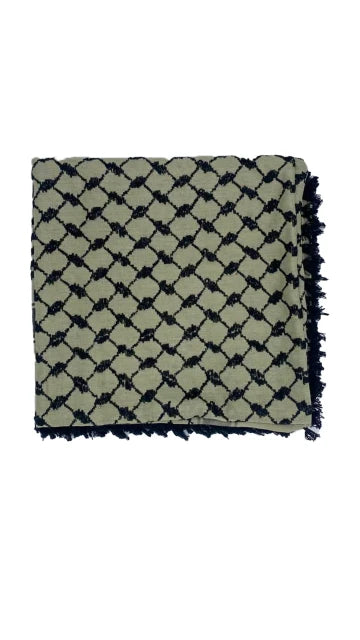 Olive X Black Palestinian Keffiyeh