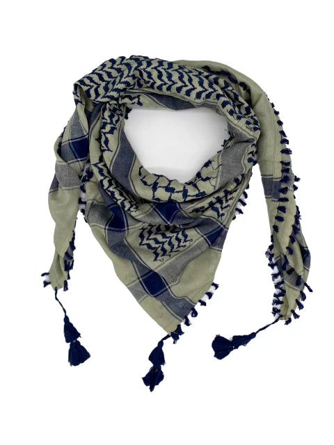 Olive X Navy Palestinian Keffiyeh