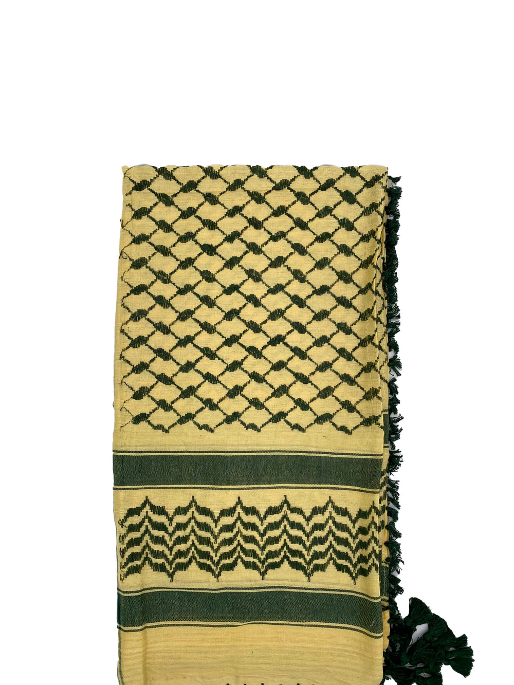 Sandy Yellow X Deep Green Palestinian Keffiyeh