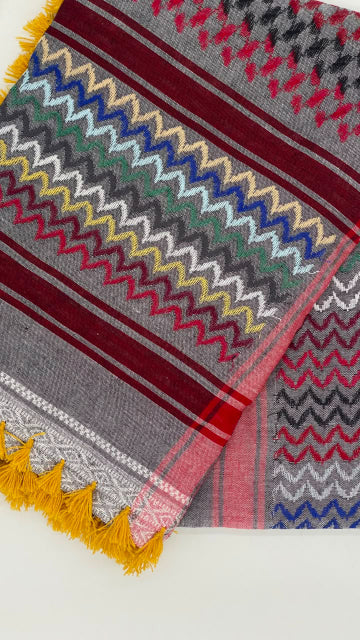 The Yafa Color Palette Kuffiyeh — Silver Base - Limited Edition