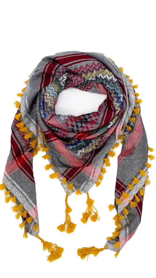 The Yafa Color Palette Kuffiyeh — Silver Base - Limited Edition
