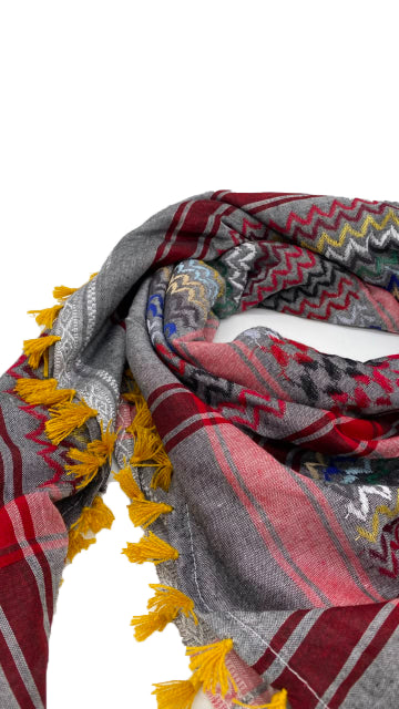 The Yafa Color Palette Kuffiyeh — Silver Base - Limited Edition
