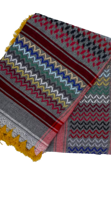 The Yafa Color Palette Kuffiyeh — Silver Base - Limited Edition