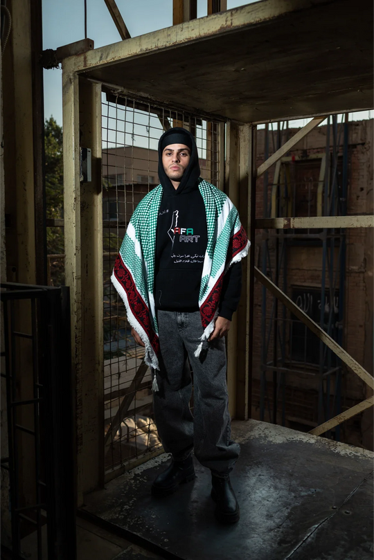 Premium Embroidered Kuffiyeh — Green Heritage Edition